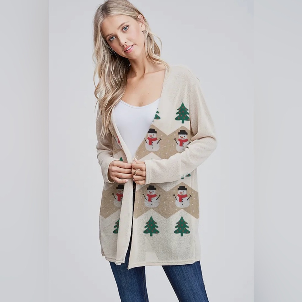 Snowman cardigan NWT